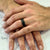 Stylish Tungsten Carbide Black Ring Featuring Black Dyed Koa Wood Inlays - Pristine Pieces By Amy