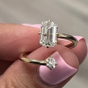 "White Emerald" Lab Diamond 2 Carat, VS1 Clarity, E Color w/ 14K, 18K White Gold, Rose Gold, Yellow Gold - Pristine Pieces By Amy